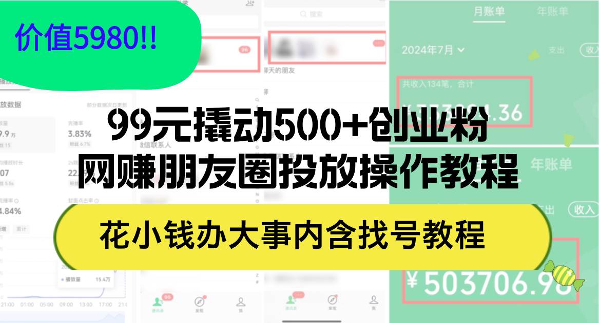 99元撬动500+创业粉，网赚朋友圈投放操作教程价值5980！花小钱办大事内…采购|汽车产业|汽车配件|机加工蚂蚁智酷企业交流社群中心