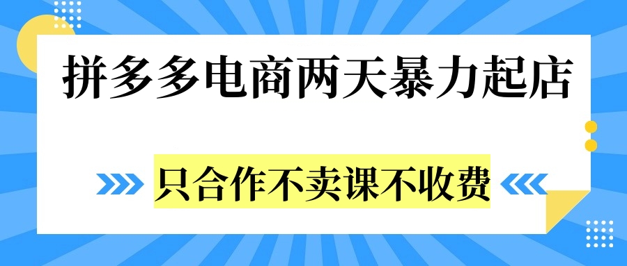 拼多多两天暴力起店，只合作不卖课不收费采购|汽车产业|汽车配件|机加工蚂蚁智酷企业交流社群中心